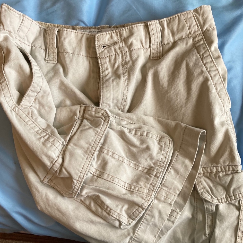 White cargo shorts